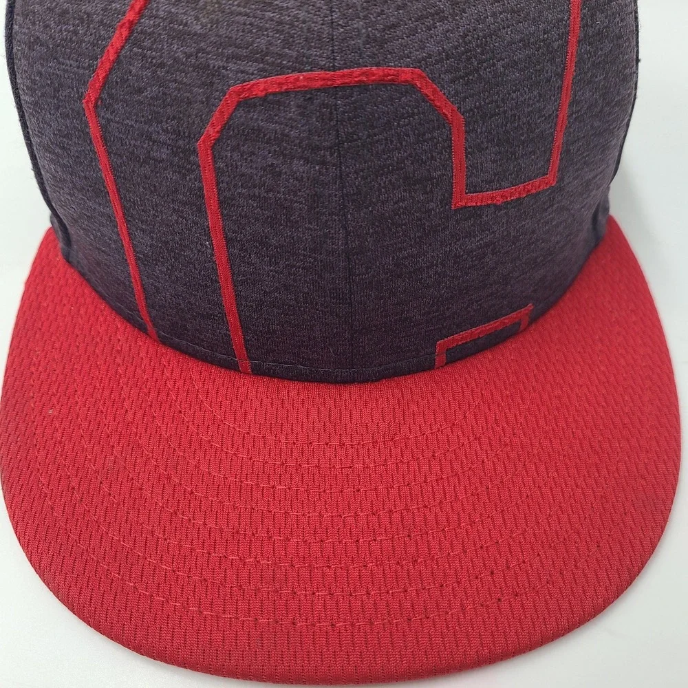 Cleveland Indians Hat Snapback New Era 9Fifty Blue Red MLB Baseball #2 Logo‎ Men